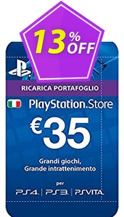 13% OFF PlayStation Network - PSN Card - 35 EUR - Italy  Coupon code