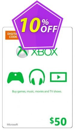 Microsoft Gift Card - $50 (Xbox One/360) Deal