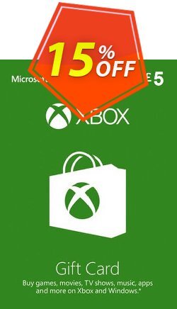 Microsoft Gift Card - £5 - Xbox One/360  Coupon discount Microsoft Gift Card - £5 (Xbox One/360) Deal - Microsoft Gift Card - £5 (Xbox One/360) Exclusive offer 