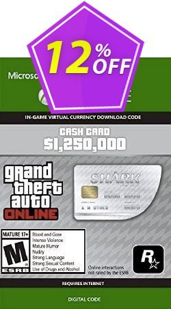 GTA V 5 Great White Shark Cash Card - Xbox One Digital Code Deal