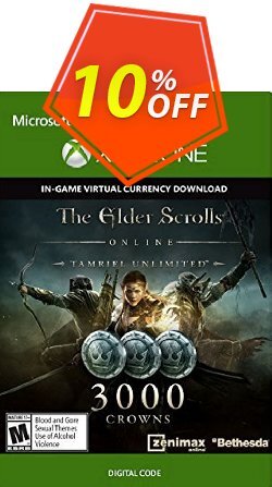 10% OFF The Elder Scrolls Online Tamriel Unlimited 3000 Crowns Xbox One - Digital Code Discount