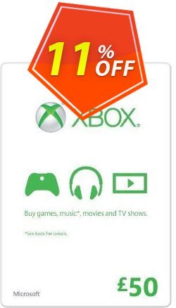 Microsoft Gift Card - £50 - Xbox One/360  Coupon discount Microsoft Gift Card - £50 (Xbox One/360) Deal - Microsoft Gift Card - £50 (Xbox One/360) Exclusive offer 