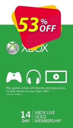 14 Day Xbox Live Gold Trial Membership - Xbox One/360  Coupon discount 14 Day Xbox Live Gold Trial Membership (Xbox One/360) Deal - 14 Day Xbox Live Gold Trial Membership (Xbox One/360) Exclusive offer 