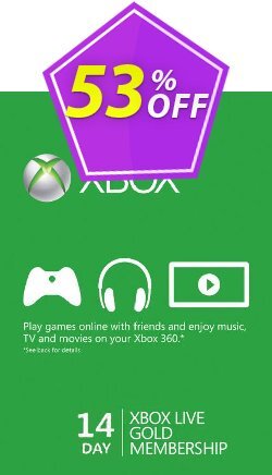 14 Day Xbox Live Gold Trial Membership - Xbox One/360 Coupon, discount 14 Day Xbox Live Gold Trial Membership (Xbox One/360) Deal. Promotion: 14 Day Xbox Live Gold Trial Membership (Xbox One/360) Exclusive offer for iVoicesoft