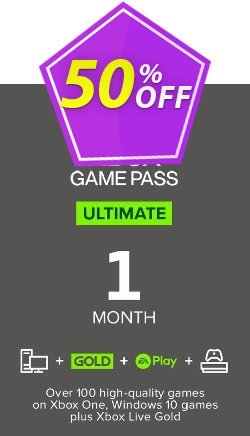 50% OFF 1 Month Xbox Game Pass Ultimate Xbox One / PC Discount