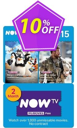 10% OFF NOW TV - Movies 2 Month Pass Discount