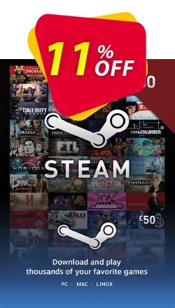 Steam Wallet Top-up £50 GBP Deal