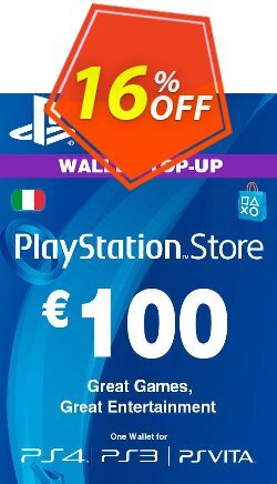 16% OFF Playstation Network - PSN Card - 100 EUR - Italy  Coupon code