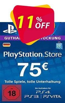 11% OFF PlayStation Network - PSN Card - 75 EUR - Germany  Coupon code