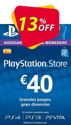 PlayStation Network - PSN Card - 40 EUR - Spain  Coupon discount PlayStation Network (PSN) Card - 40 EUR (Spain) Deal - PlayStation Network (PSN) Card - 40 EUR (Spain) Exclusive offer 