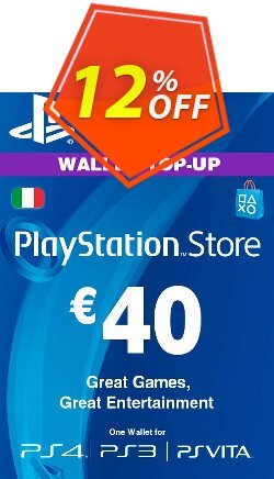 12% OFF Playstation Network - PSN Card - 40 EUR - Italy  Coupon code