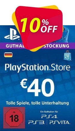 PlayStation Network - PSN Card - 40 EUR - Germany  Coupon discount PlayStation Network (PSN) Card - 40 EUR (Germany) Deal - PlayStation Network (PSN) Card - 40 EUR (Germany) Exclusive offer 