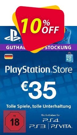 10% OFF PlayStation Network - PSN Card - 35 EUR - Germany  Coupon code