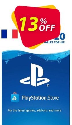 13% OFF PlayStation Network - PSN Card - 20 EUR - France  Coupon code