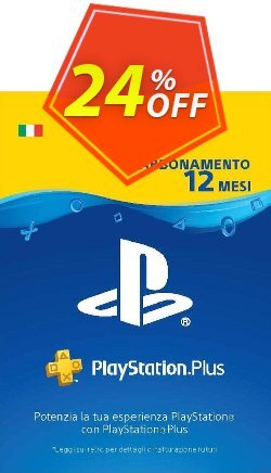 24% OFF PlayStation Plus - PS+ - 12 Month Subscription - Italy  Coupon code