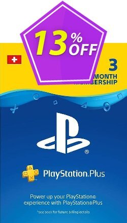 13% OFF PlayStation Plus - PS+ - 3 Month Subscription - Switzerland  Coupon code