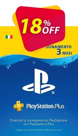 18% OFF PlayStation Plus - PS+ - 3 Month Subscription - Italy  Coupon code