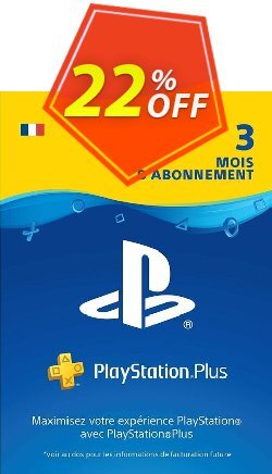 22% OFF PlayStation Plus - PS+ - 3 Month Subscription - France  Coupon code