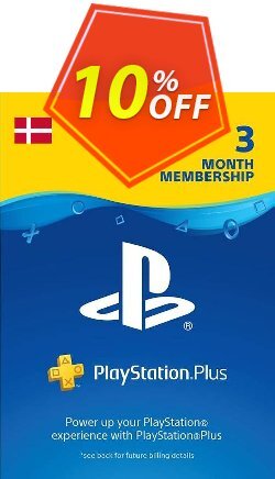 10% OFF Playstation Plus - 3 Month Subscription - Denmark  Coupon code