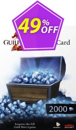 49% OFF Guild Wars 2 2000 Gem Points Card - PC  Coupon code