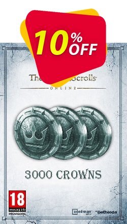 10% OFF The Elder Scrolls Online Tamriel Unlimited 3000 Crown Pack PC Discount