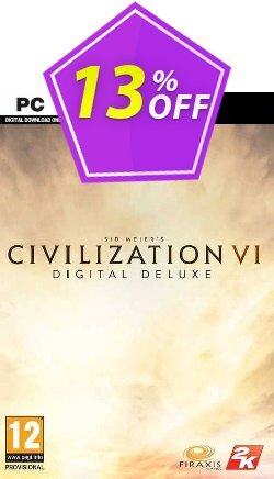 13% OFF Sid Meier’s Civilization VI 6 Digital Deluxe PC Discount