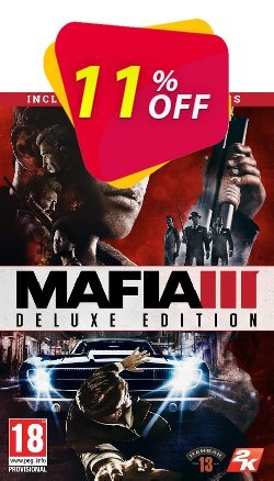 11% OFF Mafia III 3 Deluxe Edition PC Coupon code