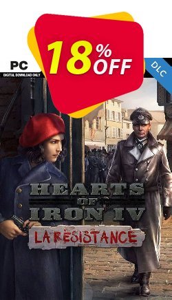 18% OFF Hearts of Iron IV 4: La Résistance PC Coupon code