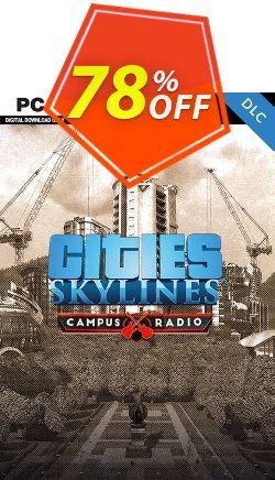 78% OFF Cities Skylines PC - Campus Rock Radio DLC Coupon code