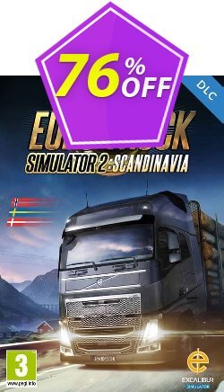 76% OFF Euro Truck Simulator 2 - Scandinavia DLC PC Coupon code