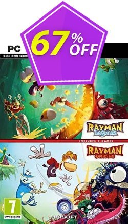 67% OFF Rayman Legends + Rayman Origins PC Coupon code