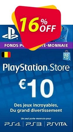 16% OFF PlayStation Network - PSN Card - 10 EUR - Belgium  Coupon code