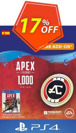 17% OFF Apex Legends 1000 Coins PS4 - Spain  Coupon code