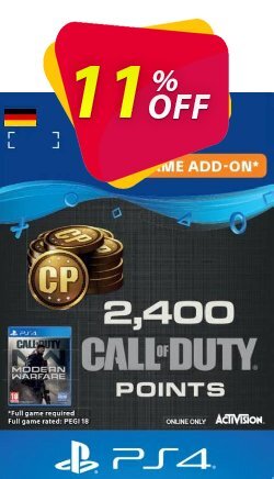 11% OFF Call of Duty Modern Warfare - 2400 Points PS4 - Germany  Coupon code