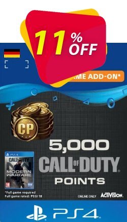 11% OFF Call of Duty Modern Warfare - 5000 Points PS4 - Germany  Coupon code