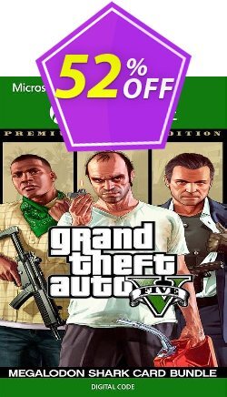 Grand Theft Auto V 5 Premium Online Edition and Megalodon Shark Card Bundle Xbox One - UK  Coupon discount Grand Theft Auto V 5 Premium Online Edition and Megalodon Shark Card Bundle Xbox One (UK) Deal - Grand Theft Auto V 5 Premium Online Edition and Megalodon Shark Card Bundle Xbox One (UK) Exclusive Easter Sale offer 