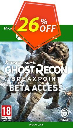 26% OFF Tom Clancys Ghost Recon Breakpoint Beta Xbox One Coupon code