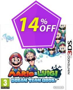 14% OFF Mario and Luigi: Dream Team Bros. 3DS - Game Code Coupon code