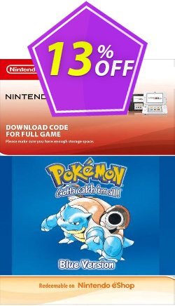 Pokemon Blue Edition - UK 3DS Coupon discount Pokemon Blue Edition (UK) 3DS Deal - Pokemon Blue Edition (UK) 3DS Exclusive Easter Sale offer 