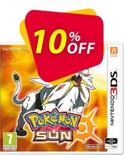 10% OFF Pokemon Sun 3DS - Game Code Coupon code