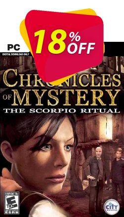 Chronicles of Mystery The Scorpio Ritual PC Coupon discount Chronicles of Mystery The Scorpio Ritual PC Deal. Promotion: Chronicles of Mystery The Scorpio Ritual PC Exclusive Easter Sale offer for iVoicesoft