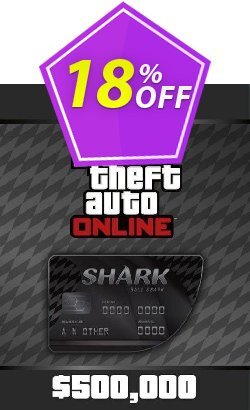 18% OFF Grand Theft Auto Online - GTA V 5 : Bull Shark Cash Card PC Coupon code