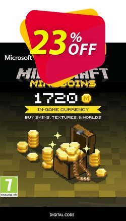 23% OFF Minecraft: 1720 Minecoins Coupon code