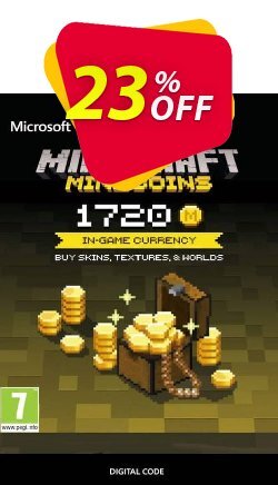 23% OFF Minecraft: 1720 Minecoins Coupon code