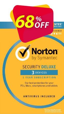 68% OFF Norton Security Deluxe - 1 User 3 Devices Coupon code