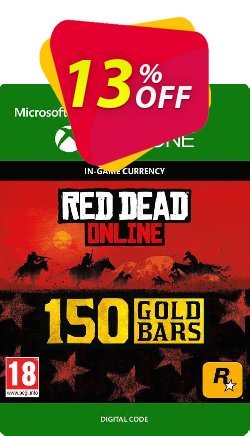 13% OFF Red Dead Online: 150 Gold Bars Xbox One Coupon code