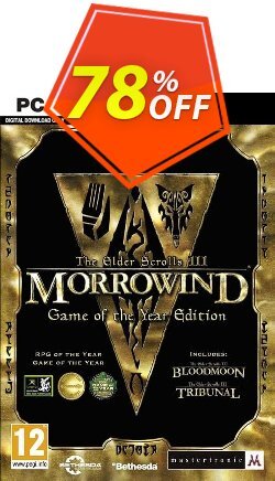 78% OFF The Elder Scrolls III Morrowind Game of the Year Edition PC Discount