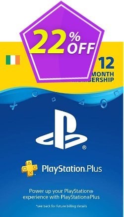 22% OFF PlayStation Plus - 12 Month Subscription - Ireland  Discount