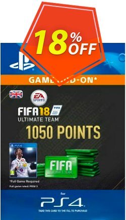 1050 FIFA 18 Points PS4 PSN Code - UK account Deal