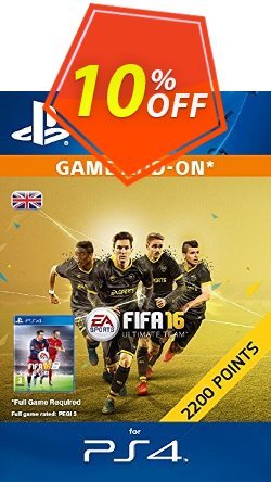 10% OFF 2,200 FIFA 16 Points PS4 PSN Code - UK account Discount